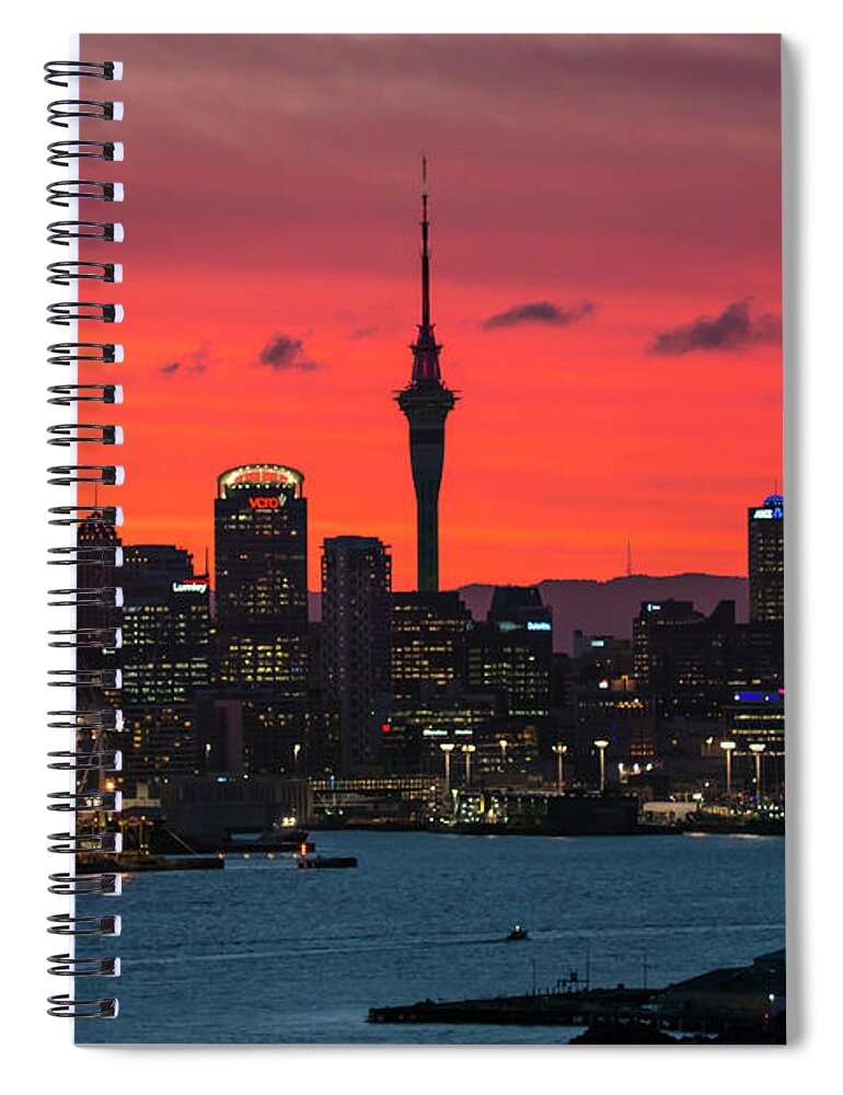 Tranquility Spiral Notebook featuring the photograph Auckland, New Zealand by Atomiczen