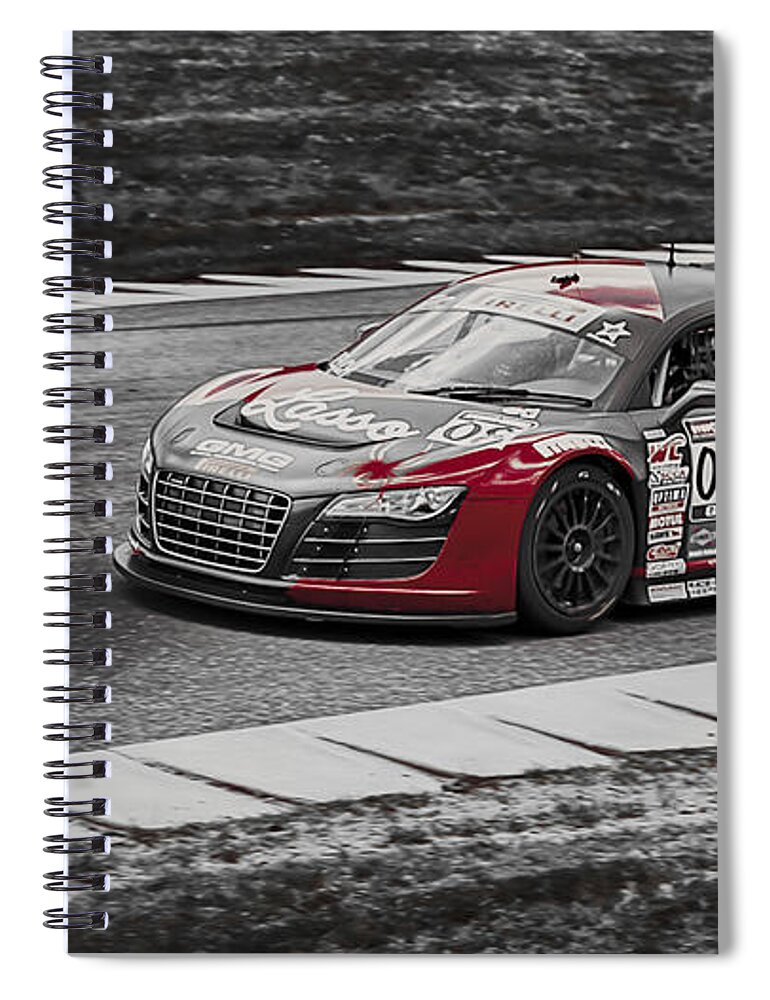 Audi Spiral Notebook featuring the photograph Audacious Audi R8 by Scott Wyatt