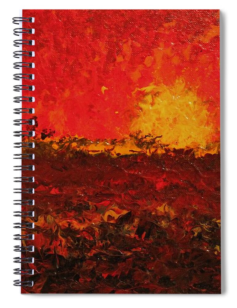Original Spiral Notebook featuring the painting August Fields by Todd Hoover