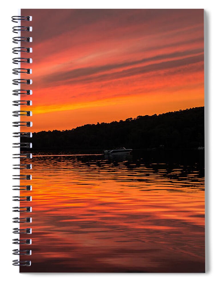 Boat Spiral Notebook featuring the photograph August in Pennsylvania by Weir Here And There