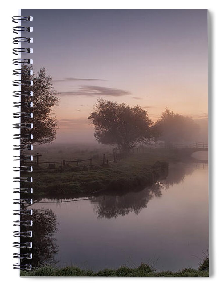 Scenics Spiral Notebook featuring the photograph Auroral Dawn by Copyright George W Johnson
