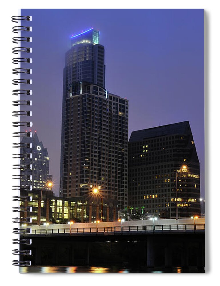Dawn Spiral Notebook featuring the photograph Austin At Dawn by Aimintang