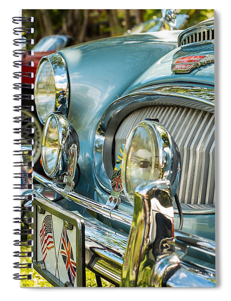 1960s Spiral Notebook featuring the photograph Austin Healey by Raul Rodriguez