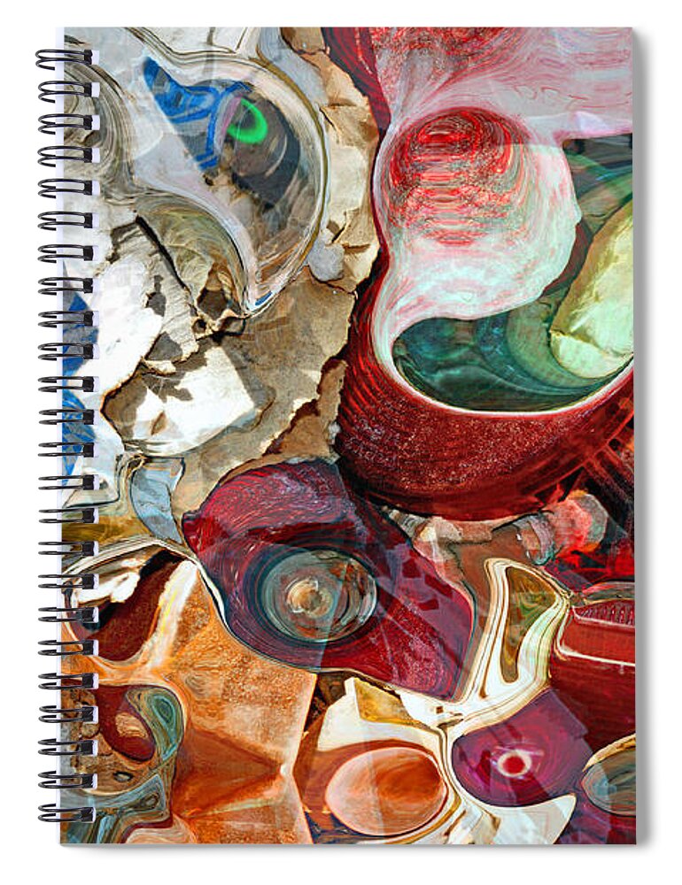 Abstract Spiral Notebook featuring the photograph Automobile Repairs by Gwyn Newcombe