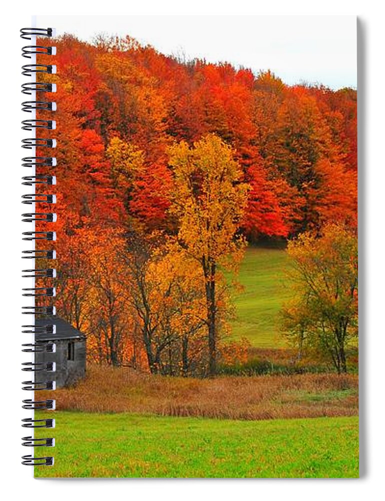 Old Spiral Notebook featuring the photograph Autumn Abandoned by Terri Gostola