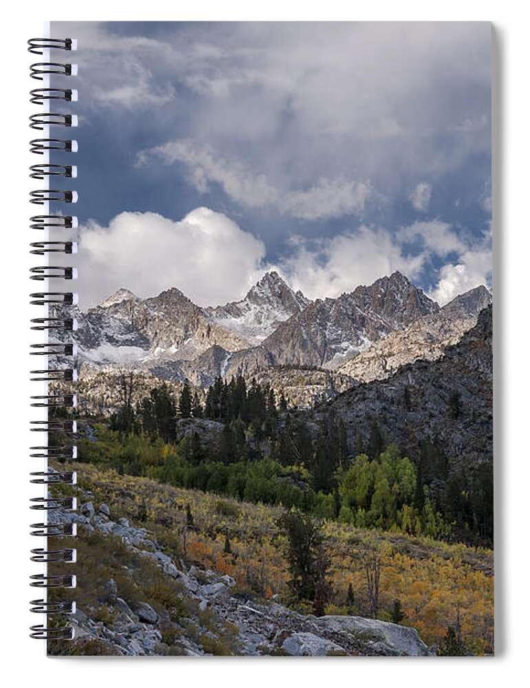 California Spiral Notebook featuring the photograph Autumn and First Snow by Cat Connor