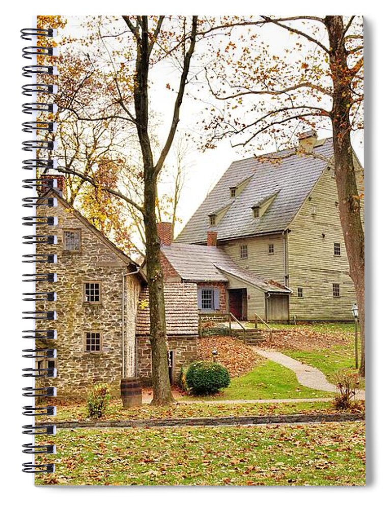 Autumn Spiral Notebook featuring the photograph Autumn at the Cloister by Jean Goodwin Brooks
