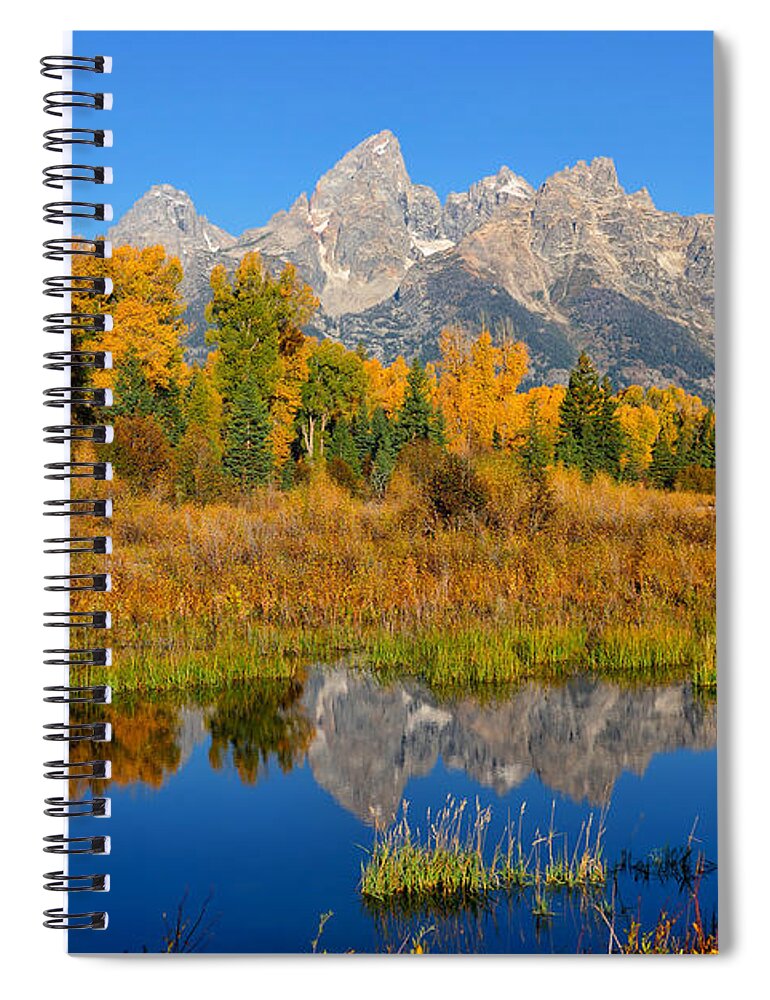 Tetons Spiral Notebook featuring the photograph Autumn Glory in the Tetons by Greg Norrell