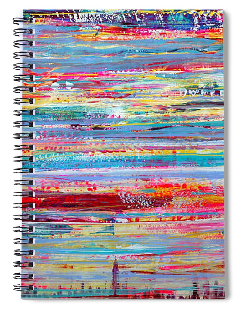 Art Spiral Notebook featuring the painting Autumn In Manhattan by Jack Diamond