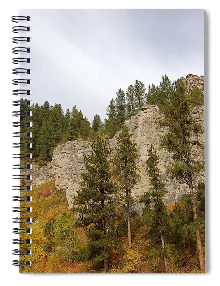 Autumn Spiral Notebook featuring the photograph Autumn in the Canyon by Greni Graph