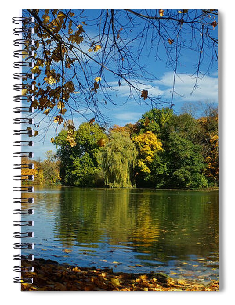 Landscape Spiral Notebook featuring the photograph Autumn In The Park 2 by Rudi Prott