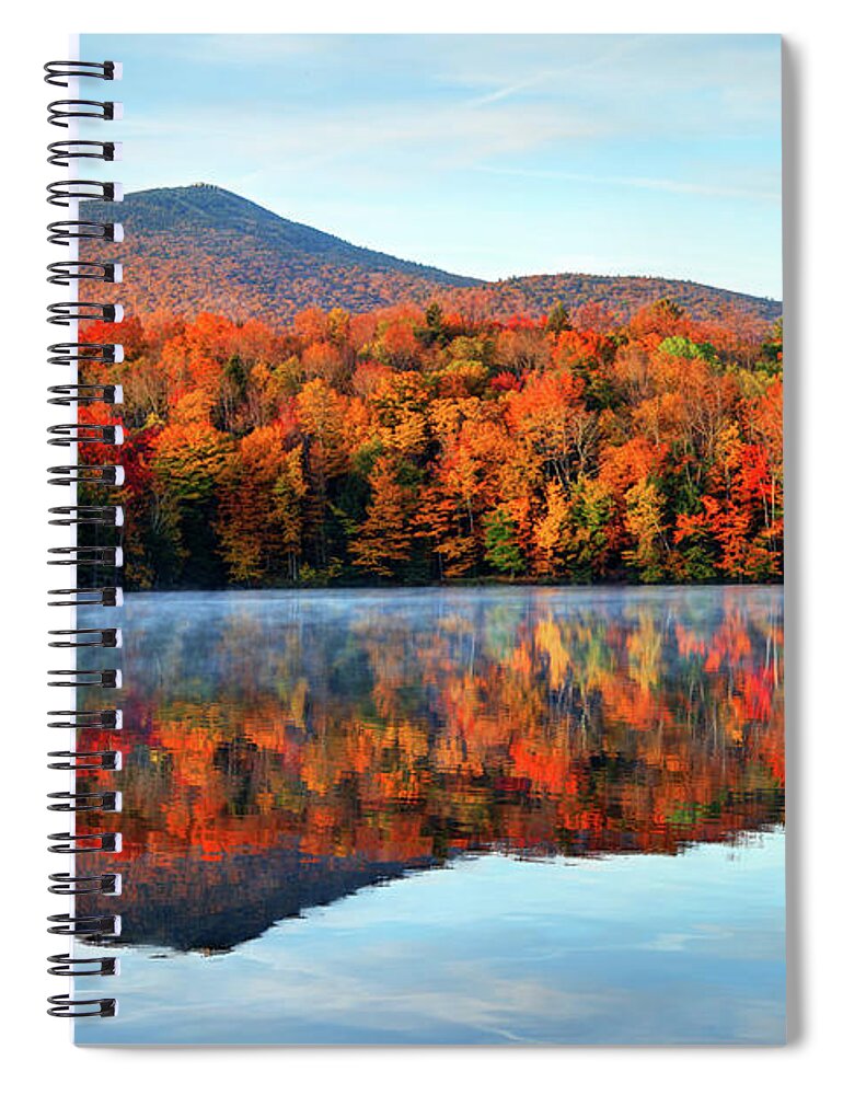 Scenics Spiral Notebook featuring the photograph Autumn In Vermont by Denistangneyjr
