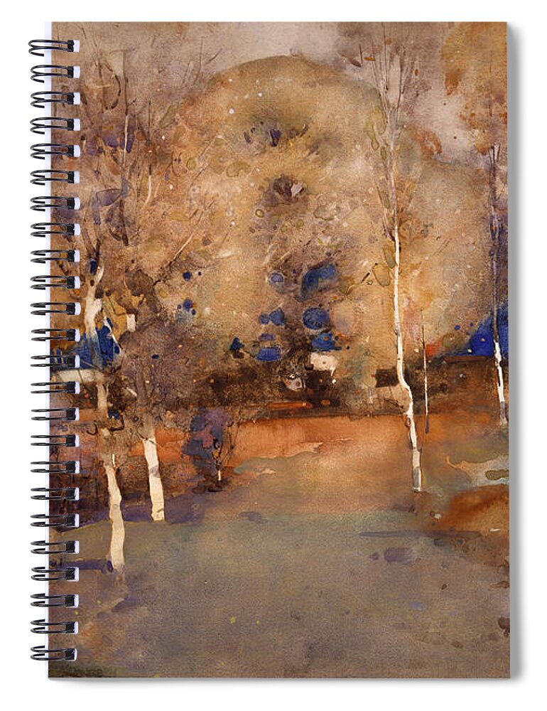Autumnal Spiral Notebook featuring the painting Autumn Loch Lomond, 1893 by Arthur Melville