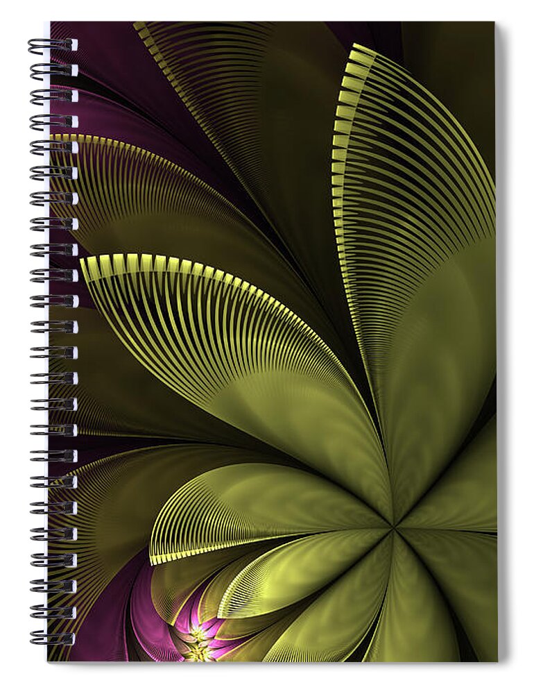 Flower Spiral Notebook featuring the digital art Autumn Plant II by Gabiw Art