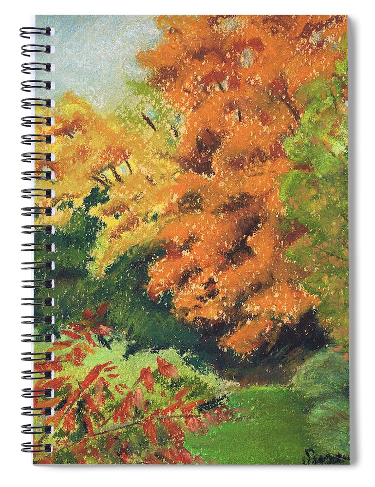 Autumn Spiral Notebook featuring the painting Autumn Uplands Farm by Susan Herbst