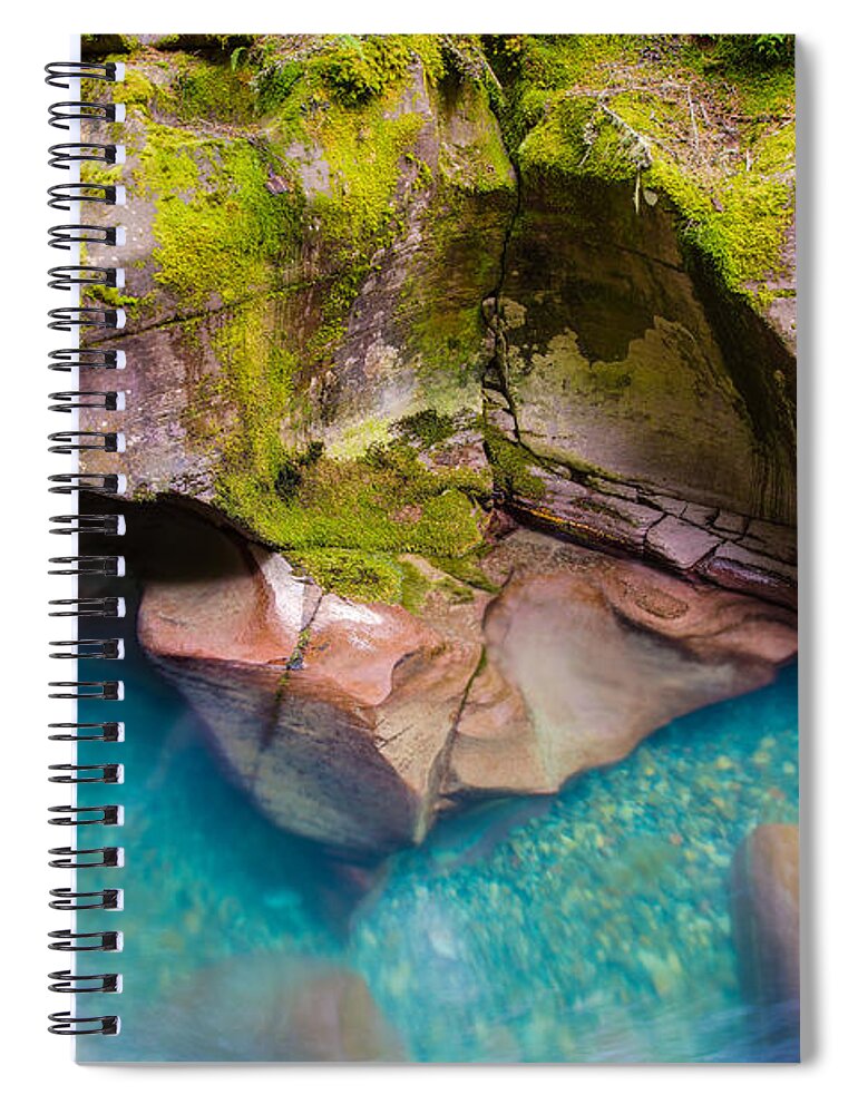 Glacier National Park Spiral Notebook featuring the photograph Avalanche Gorge 2 of 4 by Adam Mateo Fierro