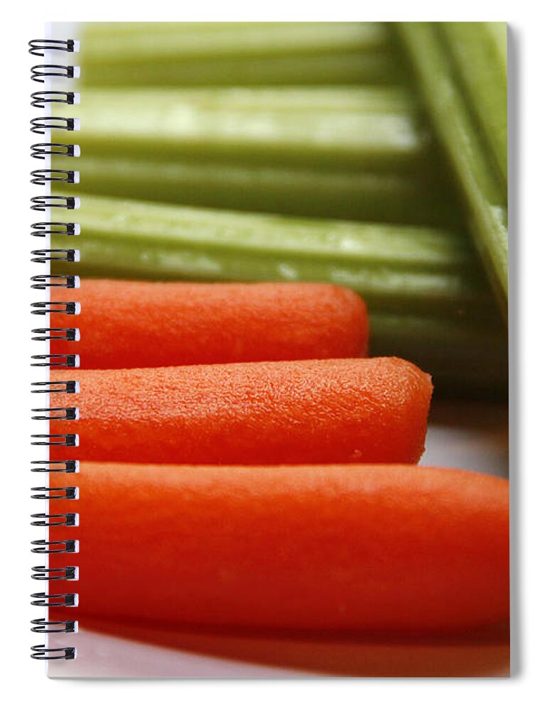 Science Spiral Notebook featuring the photograph Baby Carrots And Celery Stalks by Science Source