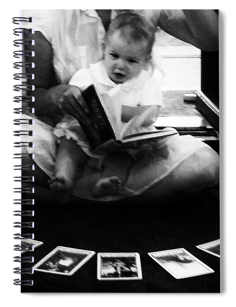 Baby Spiral Notebook featuring the photograph Baby Tarot Reader by Diana Haronis