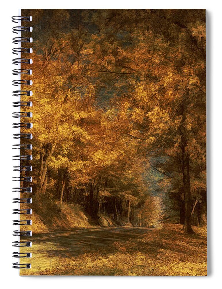 Road Spiral Notebook featuring the photograph Back Roads by Lois Bryan