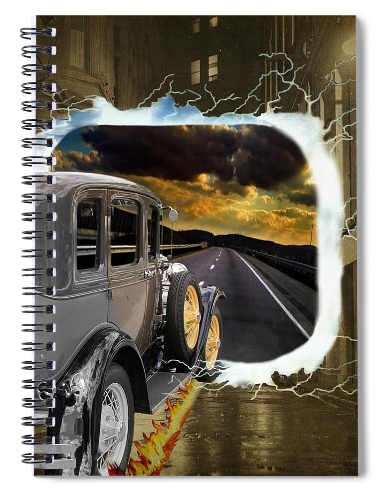 Car Spiral Notebook featuring the photograph Back To The Future by Davandra Cribbie