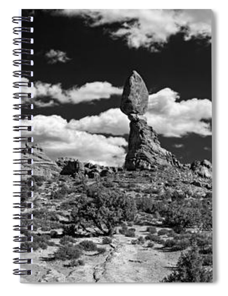 Arches National Park Spiral Notebook featuring the photograph Balanced Rock by Larry Carr