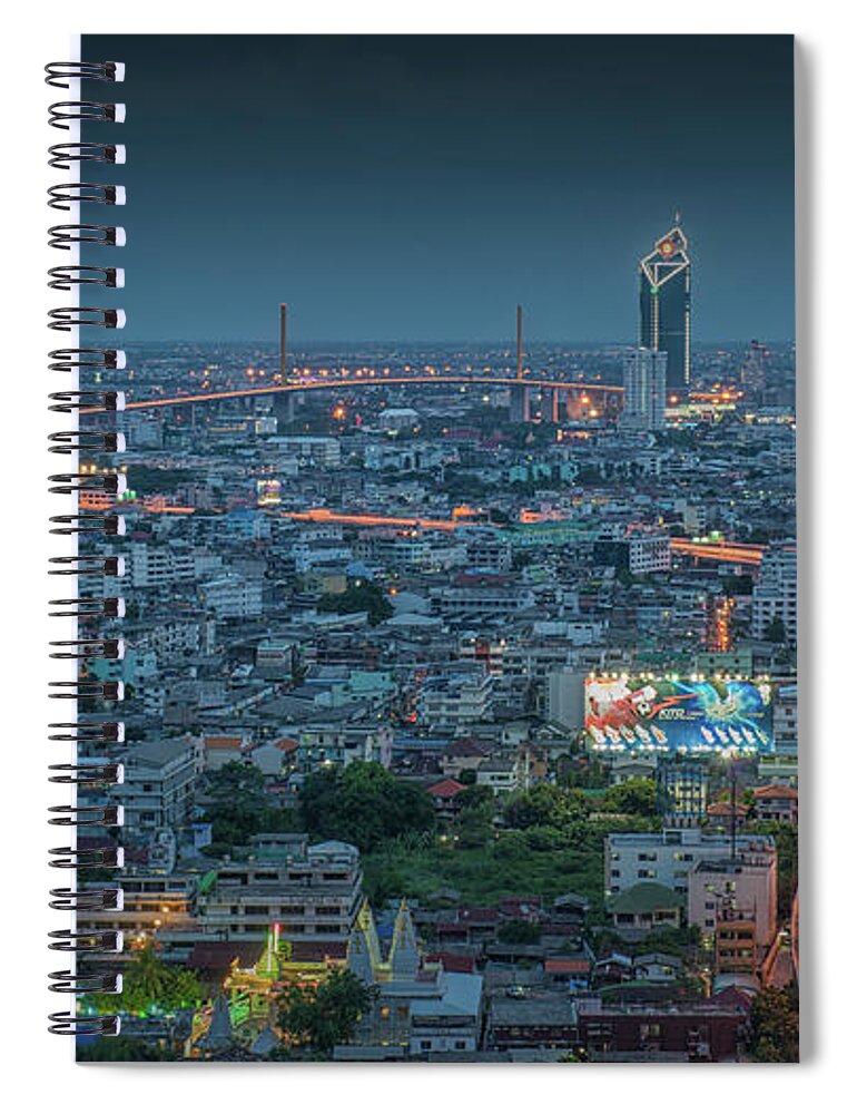 Outdoors Spiral Notebook featuring the photograph Bangkok Metropolitan by Peerakit Jirachetthakun