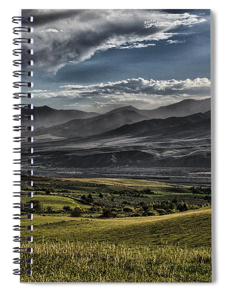 Clouds Spiral Notebook featuring the photograph Bannock Range by Erika Fawcett