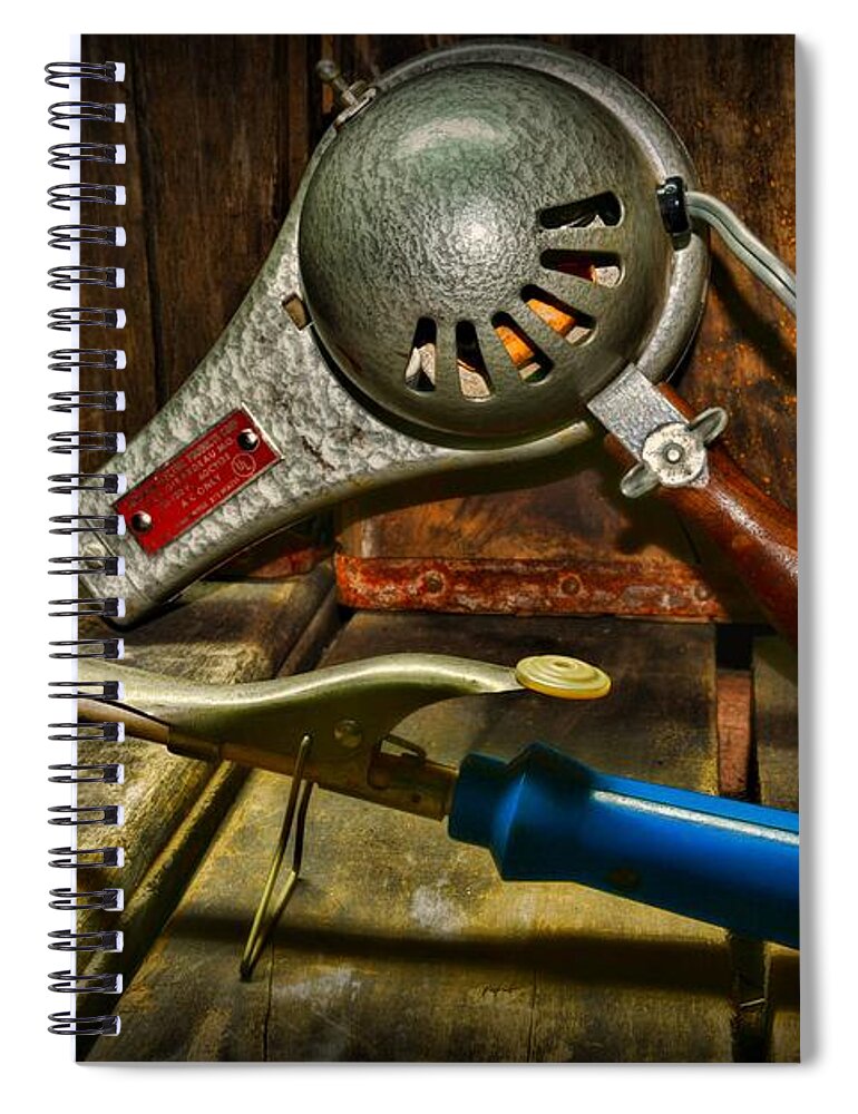 Paul Ward Spiral Notebook featuring the photograph Barber - Vintage Hair Care by Paul Ward