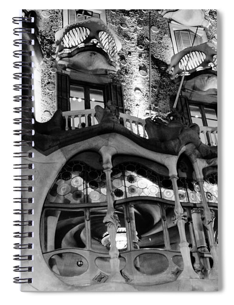 Barcelona Spiral Notebook featuring the photograph Barcelona - Casa Batllo by AM FineArtPrints