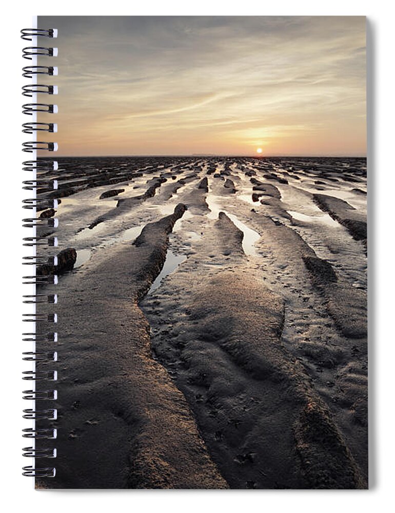 Scenics Spiral Notebook featuring the photograph Barren Landscape by James Osmond