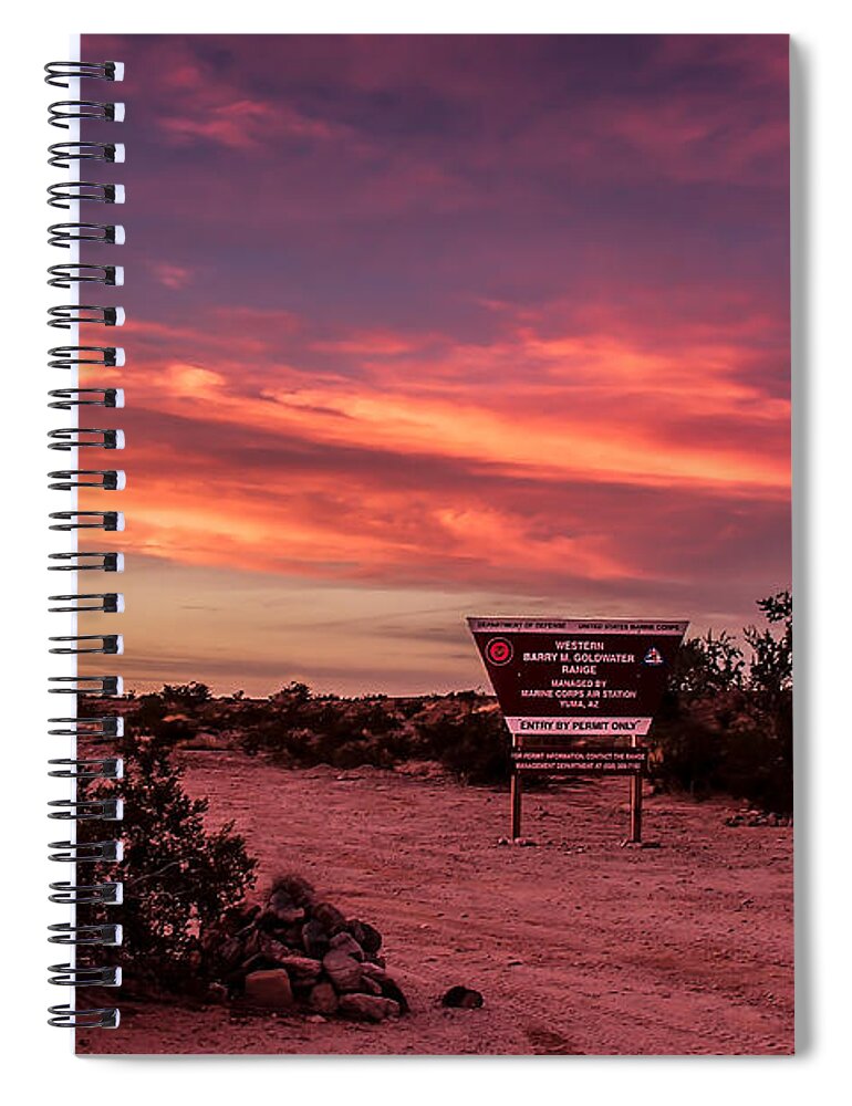  Air Force Range Spiral Notebook featuring the photograph Barry Goldwater Range by Robert Bales