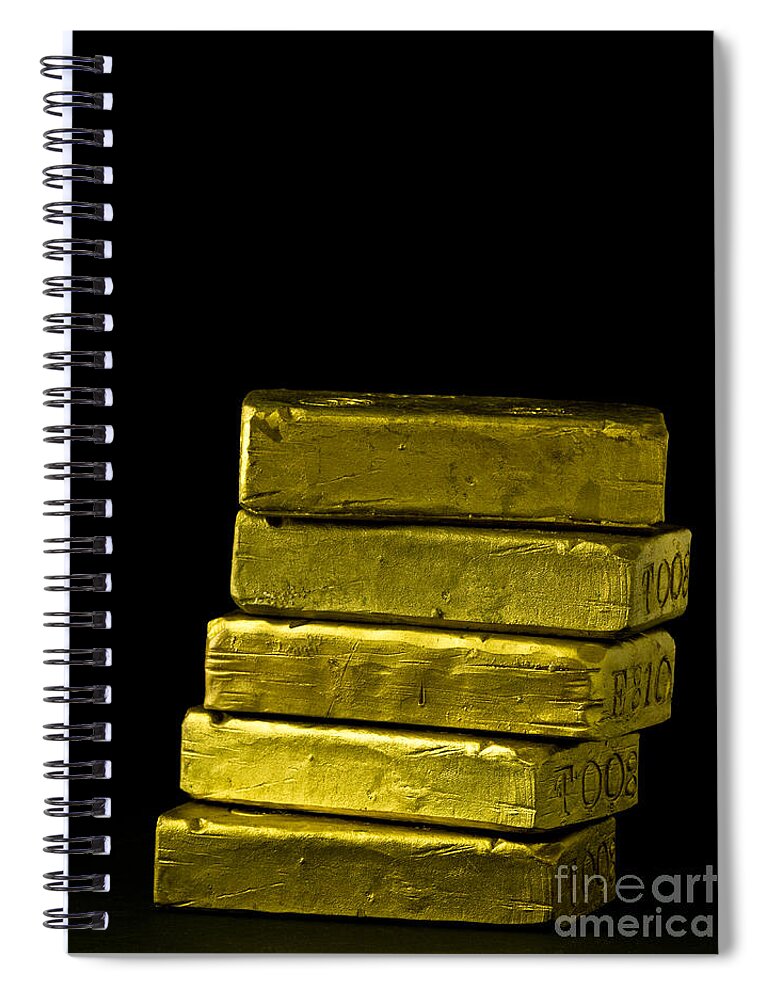 Edward Fielding Spiral Notebook featuring the photograph Bars of Gold by Edward Fielding