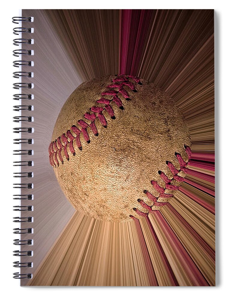 Ipadography Spiral Notebook featuring the photograph Baseball Macro XI by Bill Owen