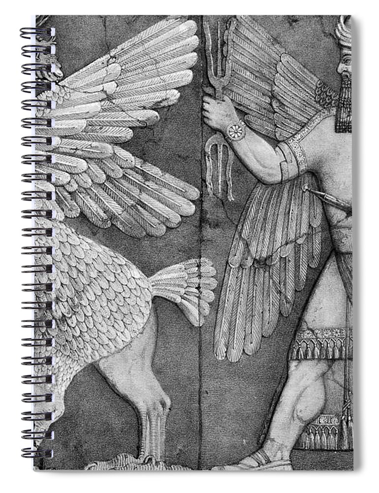 Archeological Artifact Spiral Notebook featuring the photograph Battle Between Marduk And Zu by Photo Researchers