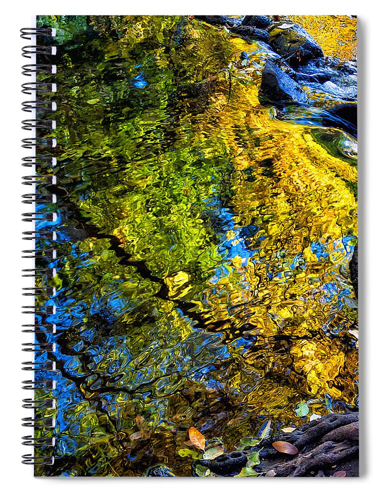 Autumn Reflections Spiral Notebook featuring the photograph Battle Creek Fall by Kathleen Bishop