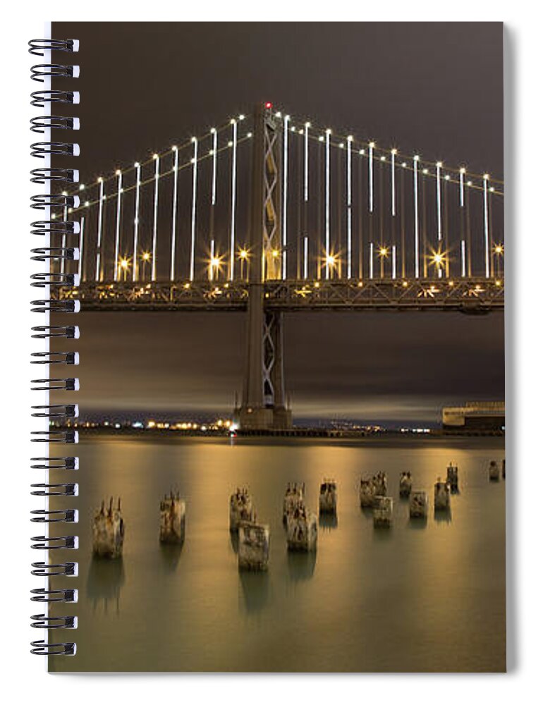 Long Spiral Notebook featuring the photograph Bay Bridge, San Francisco by Gautam Dogra
