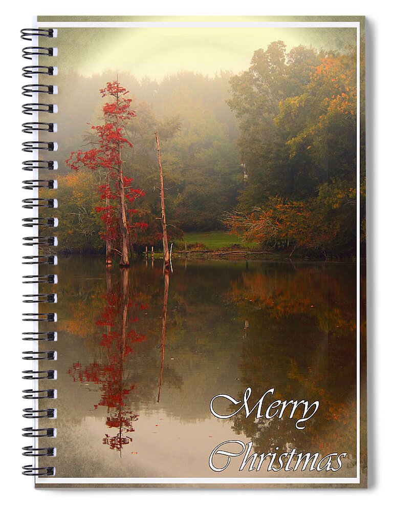 Christmas Spiral Notebook featuring the photograph Bayou Christmas by Karen Beasley