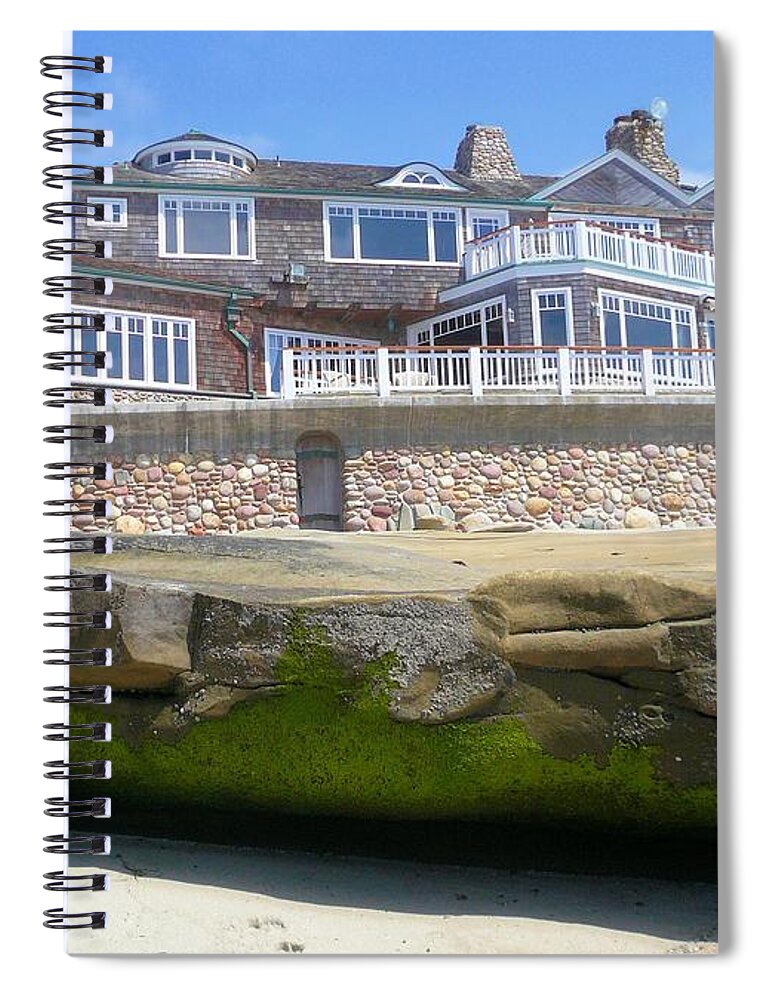 Beach Spiral Notebook featuring the photograph Beach House by Jane Girardot