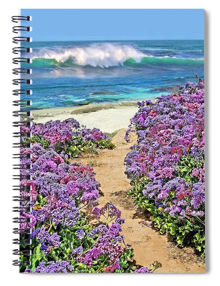 Beach Spiral Notebook featuring the photograph Beach Pathway by Jane Girardot