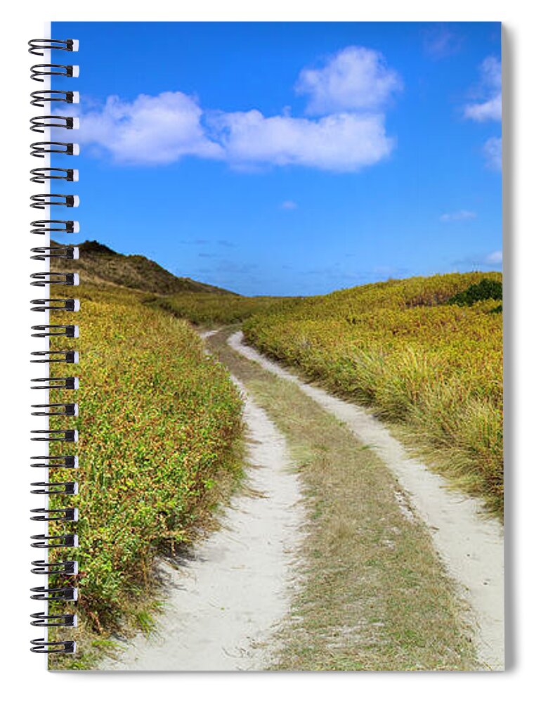 Coastal Scenes Spiral Notebook featuring the photograph Beach Road by Sean Davey