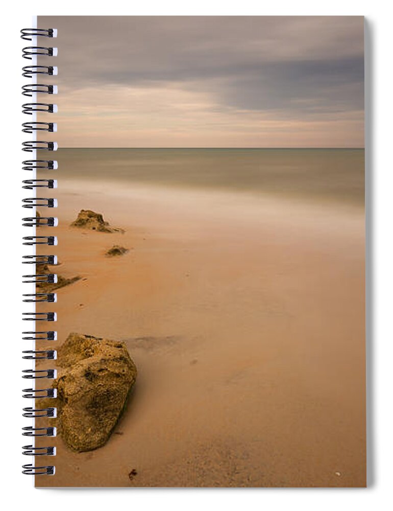 Atlantic Ocean Spiral Notebook featuring the photograph Beach Rocks by Stefan Mazzola