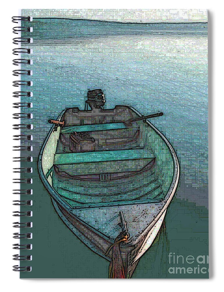 Boat Spiral Notebook featuring the photograph Beached by Lee Owenby