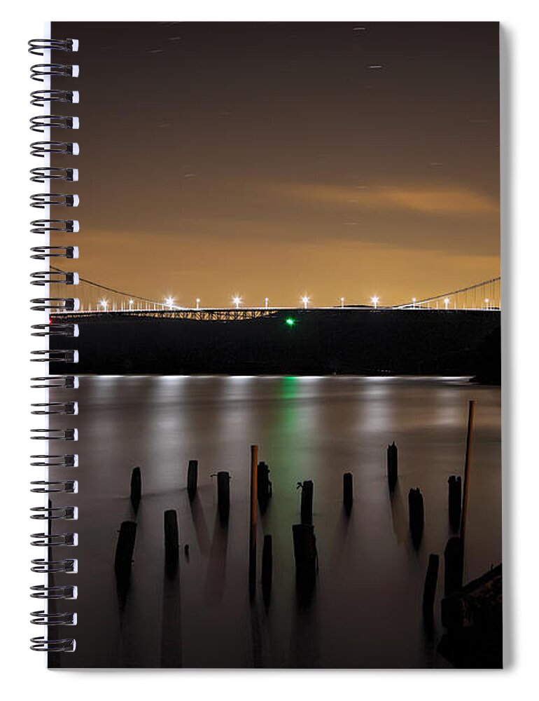 Bear Mountain Bridge Spiral Notebook featuring the photograph Bear Under The Sky by Rick Kuperberg Sr