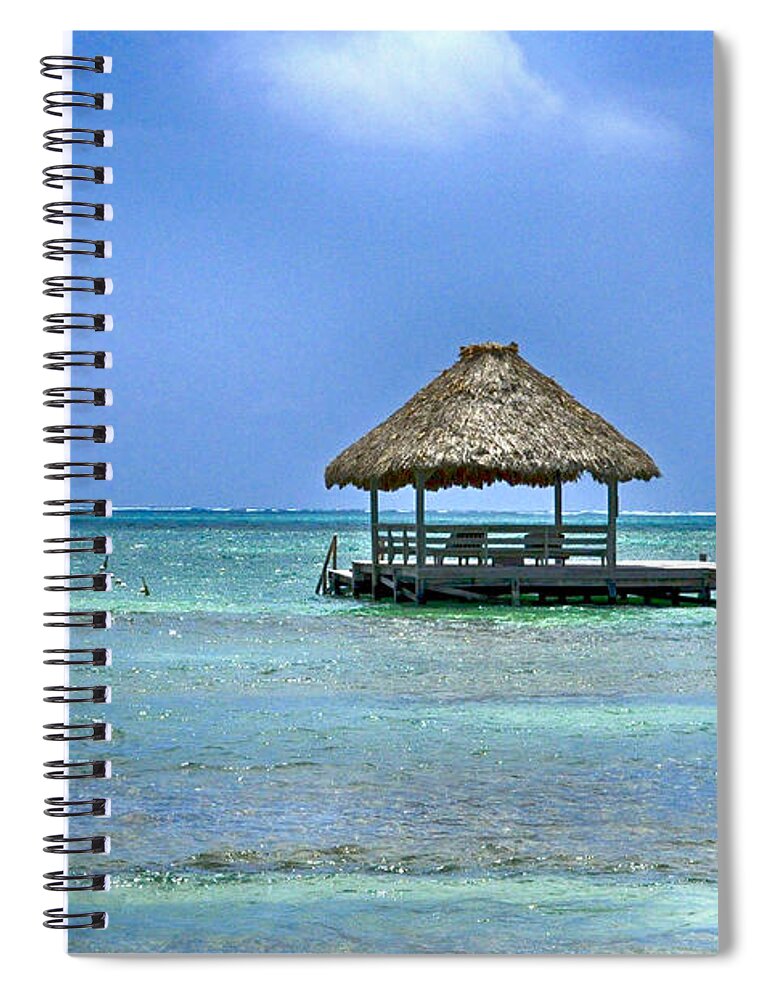 Pier Print Spiral Notebook featuring the photograph Beautiful Belize by Kristina Deane