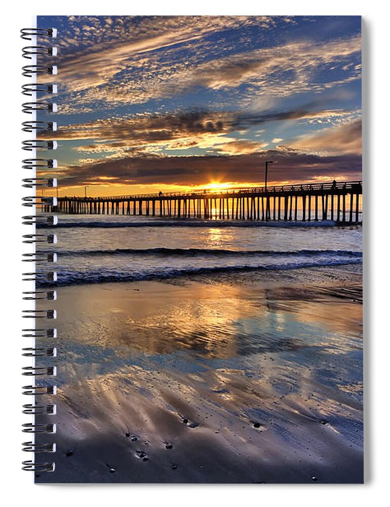 Sunset Spiral Notebook featuring the photograph Beautiful Cayucos by Beth Sargent