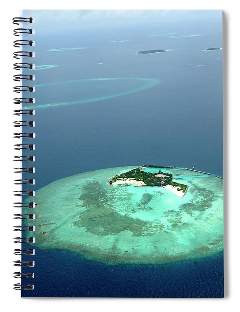 Scenics Spiral Notebook featuring the photograph Beautiful Islands Seen From An Aircraft by Wolfgang steiner