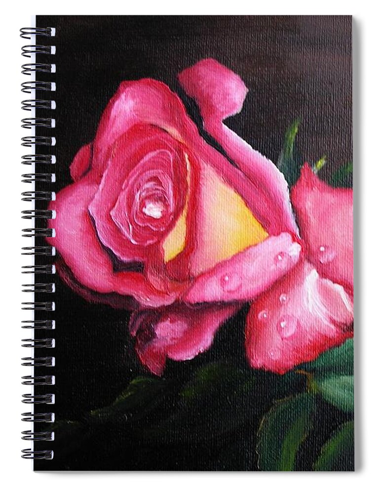 Beauty Spiral Notebook featuring the painting Beauty by Vesna Martinjak