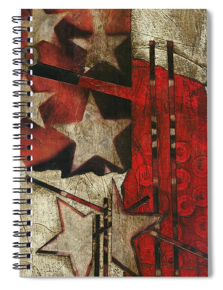 Collage Spiral Notebook featuring the mixed media Becoming the star that you are by Laura Lein-Svencner