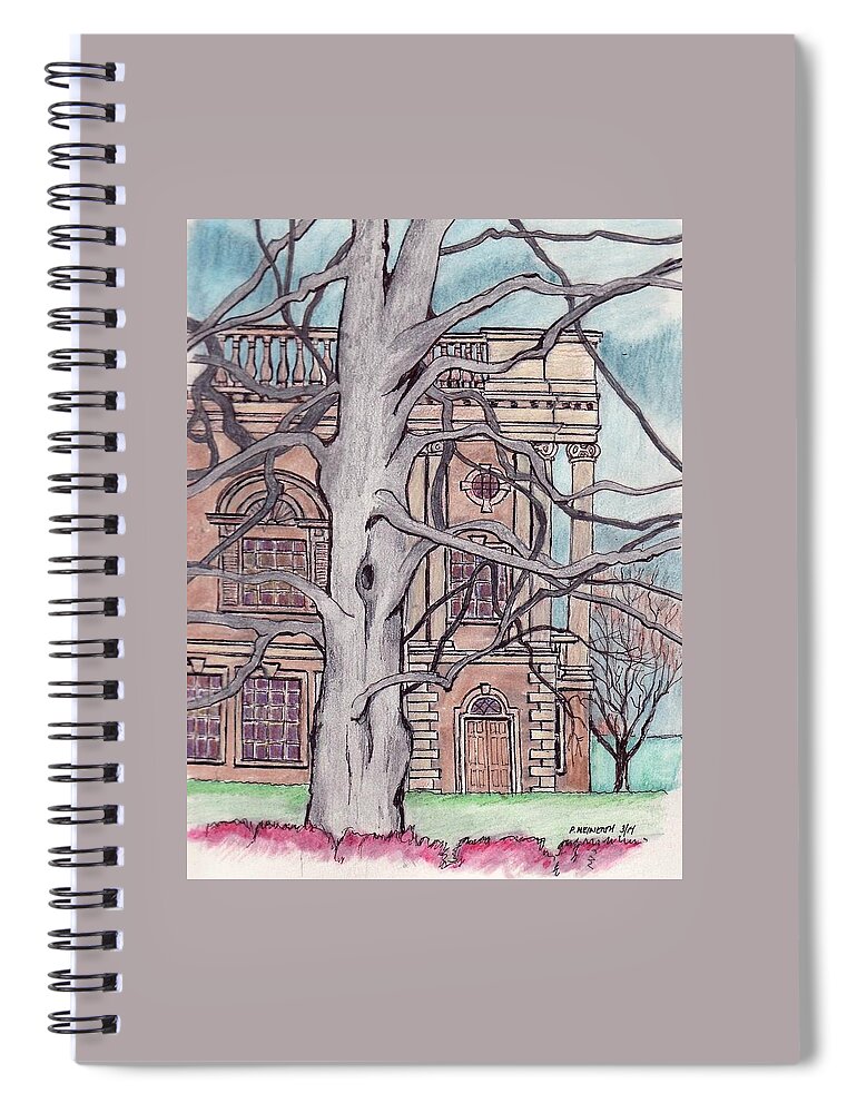 Paul Meinerth Artist Spiral Notebook featuring the drawing Beech Tree by Paul Meinerth