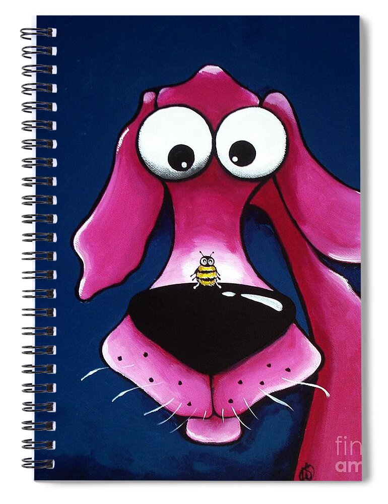 Pet Spiral Notebook featuring the painting BeeHave by Lucia Stewart